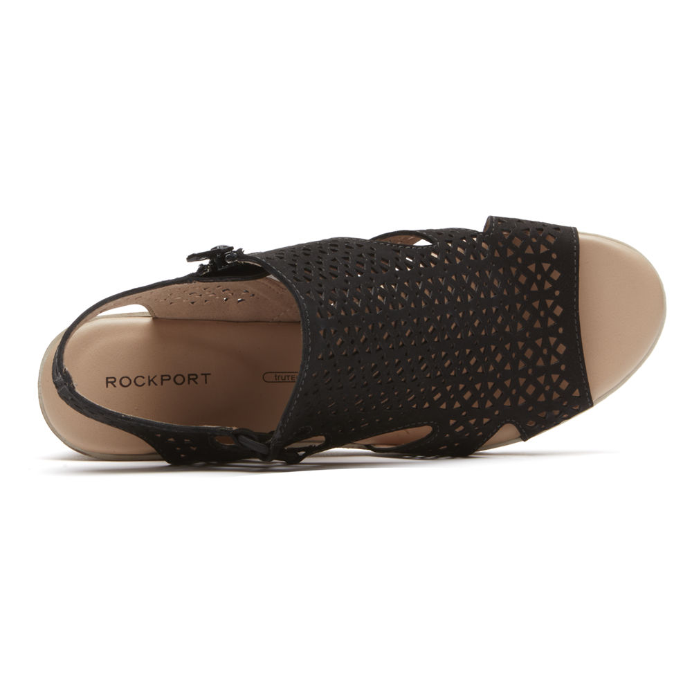 Sandalias Rockport Mujer Mexico - Hadley Bungee Negros - NFCDZ1302